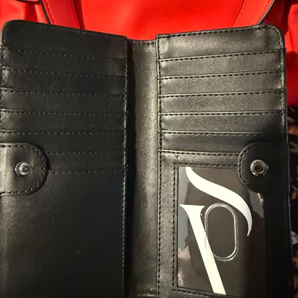 Vera Wang Neon Orange Satchel Crossbody Handbag Wallet Set NWOT - Picture 4 of 10